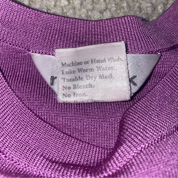 Exclusively Misook 100% Acrylic Tank Top Shirt Purple Women Size XS Extra Small - Picture 6 of 8